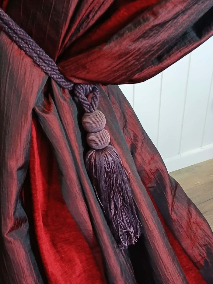 Satin And Chanille blackout lined, heavy Curtains.