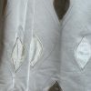Pale gold, geometric satin curtains - Image 4