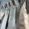 Pale gold, geometric satin curtains - Image 5