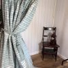 Teal, faux silk bespoke curtains - Image 7