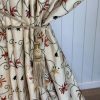 Cream, silk curtains with embroidered flowers - Image 8