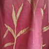 Russet red and gold luxurious curtains with leaf design - Image 2