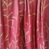 Russet red and gold luxurious curtains with leaf design - Image 3