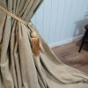 Luxury, chenille curtains in gold fabric