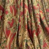 Rich claret red curtains in a paisley design - Image 2
