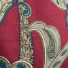 Rich claret red curtains in a paisley design - Image 3